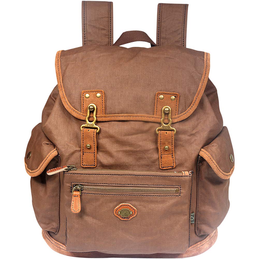 TSD Brand Dolphin Studded Canvas Backpack