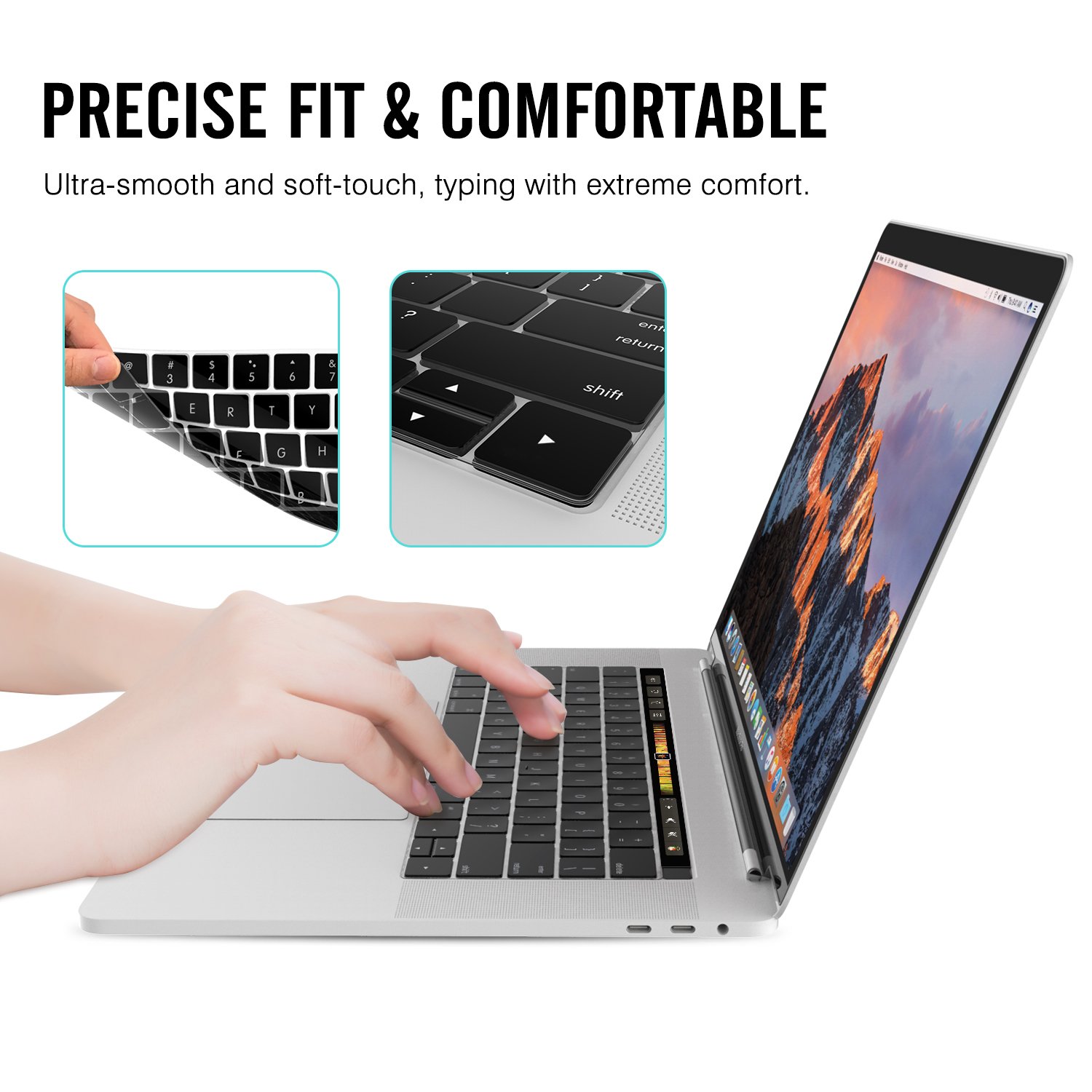 Apple MacBook Pro 15インチ 2016年モデル USキーボード Amazon.co.jp: MacBook Pro USキーボード カバー 2点セット ATiC