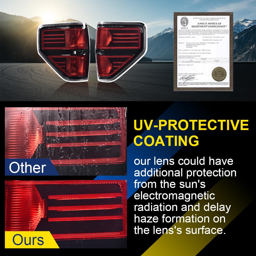 Luces Traseras Styleside Izquierda Derecha Juego Completo De Luces Traseras Para Ford F-150 2009-2014 Styleside - Izquierda Y Derecha, Certificado CAPA Luz Trasera Izquierda Derecha Ford