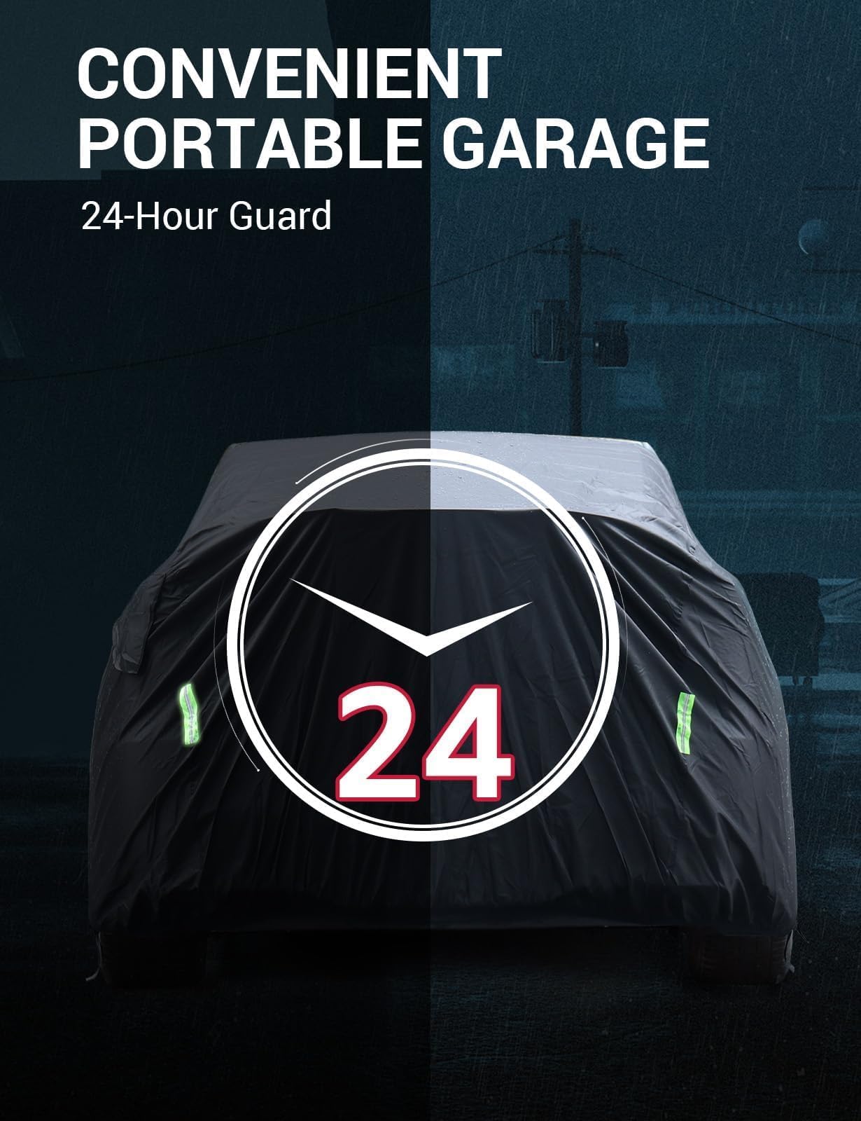 BASENOR 2026 Upgrade Tesla Car Cover for Model X Model X Plaid All-Weather Waterproof UV Protection Full Exterior — view 9