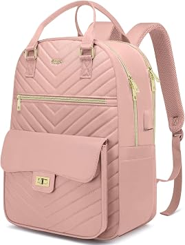 School Backpack for Teen Girls,Women Bookbag Cute Aesthetic with Laptop Compartment for College Student Travel,Mochila Escolar para Ninas,Pink