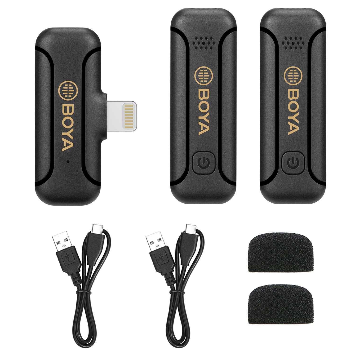 Boya Microfono senza fili (TX-TX-RX, Lightning)