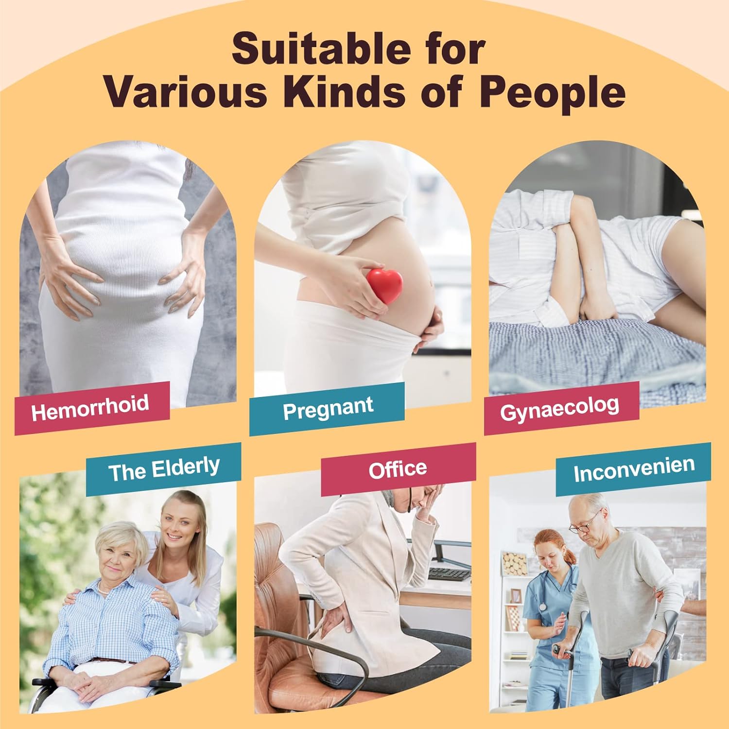 Sitz Bath for Hemorrhoids, Sitz Bath for Postpartum Care - Suitable for Pregnant Women and Perineal Care, Sits Bath Kit for Women - Collapsible Storage, Wide Seat : Health & Household