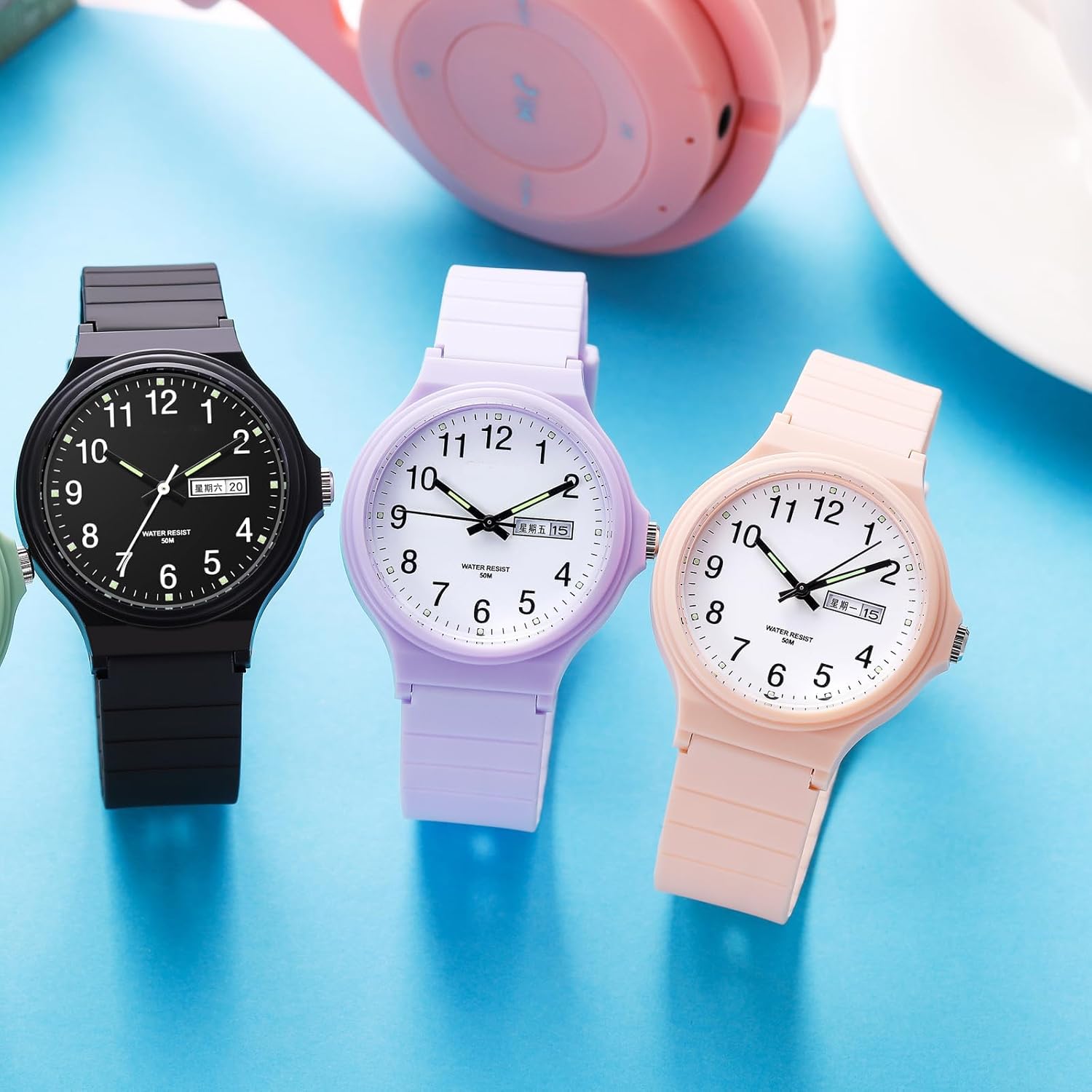 Waterproof Watches for Women White Ladies Female Easy to Read with Second Calendar Day Date Hand Analog Quartz Wrist Watch Luminous Colorful Simple Minimalist Design - Image 3