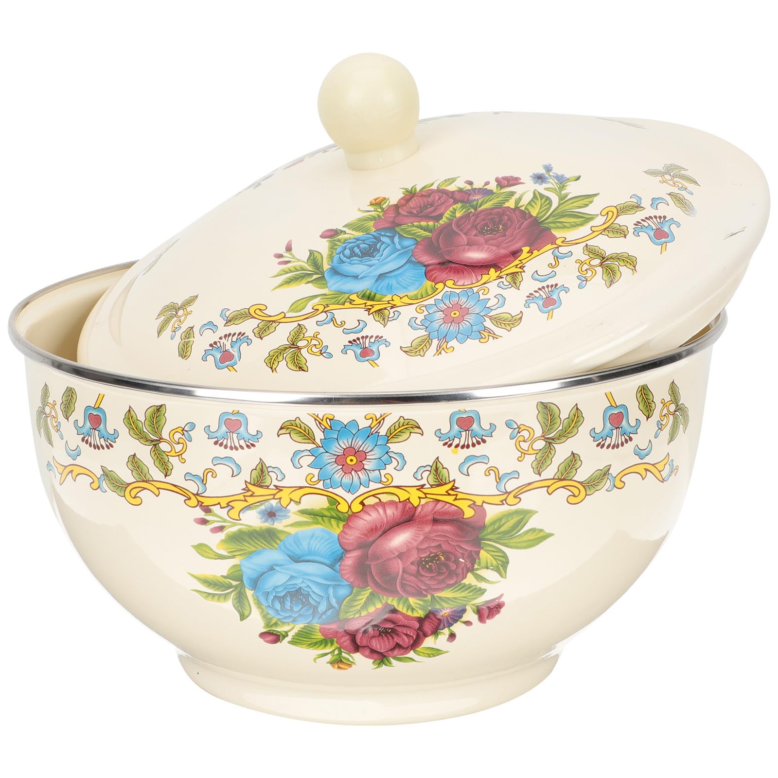 Bol à porridge en émail Homoyoyo vintage de style élégant pour la table