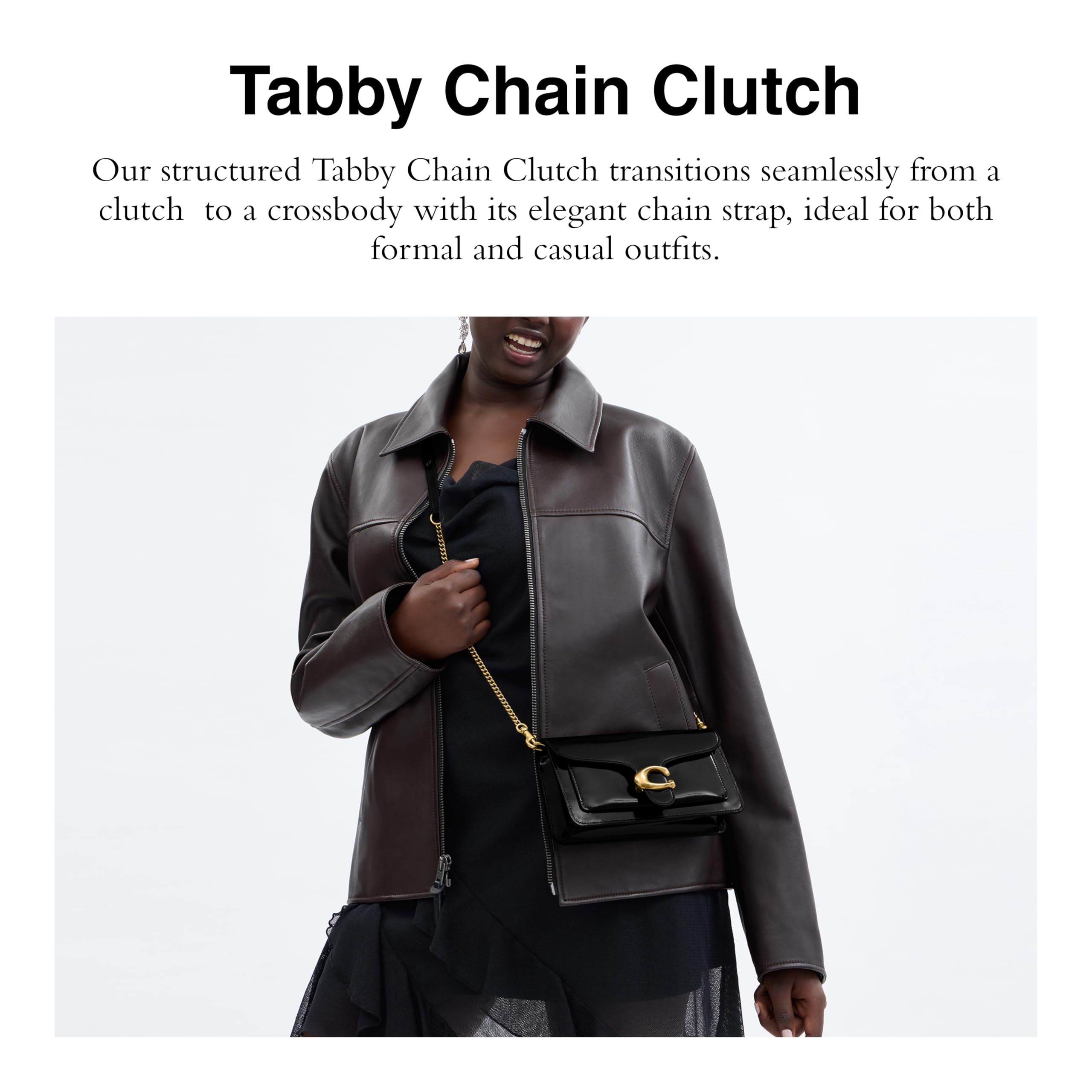 Coach Tabby Chain Clutch: One Size B4/Black