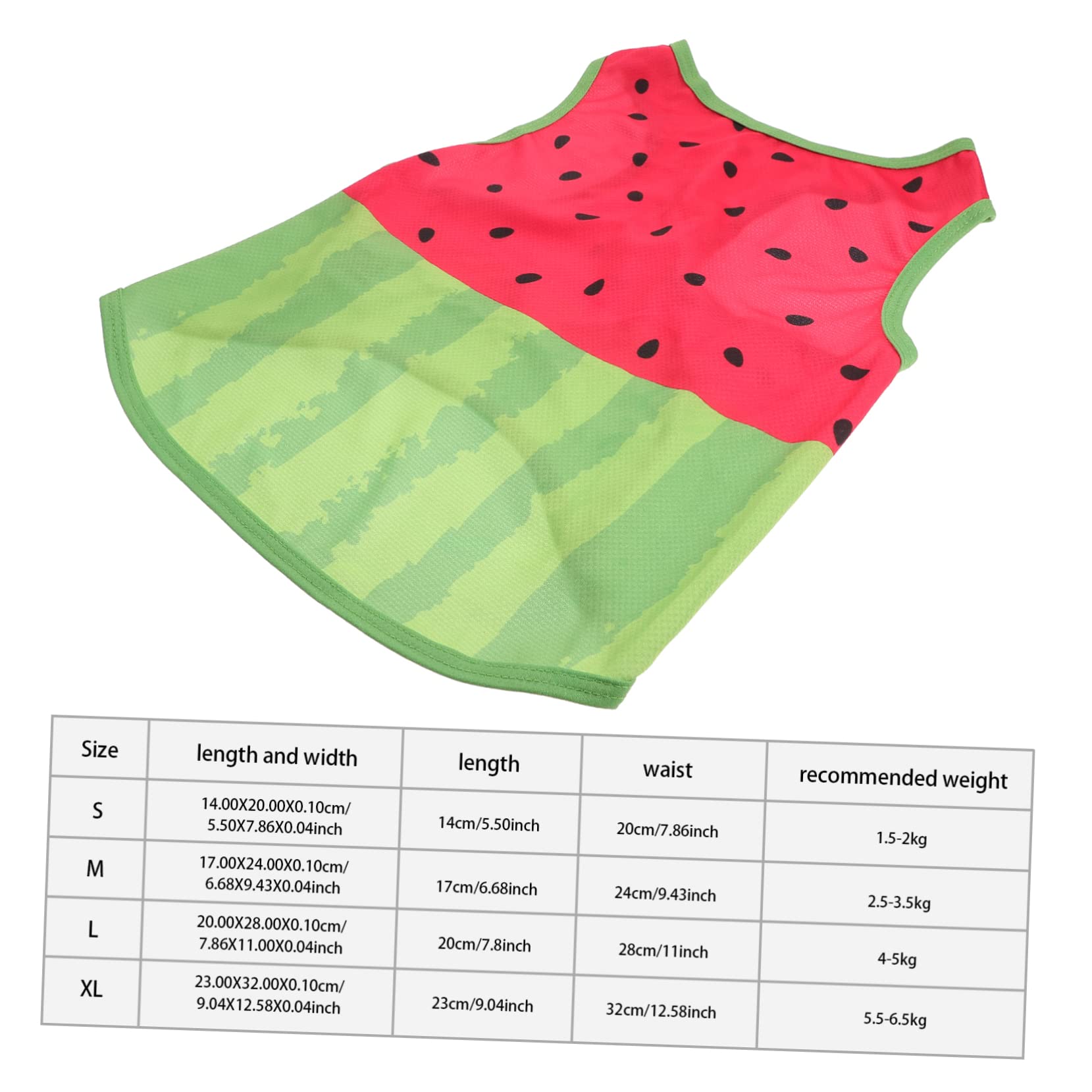 Gilet Rafraîchissant pour Chien Motif Pastèque, Taille L, Soie | Chiens, Fortes Chaleurs, Coupe Confortable, Facile à Enfiler Retirer, Style Adorable