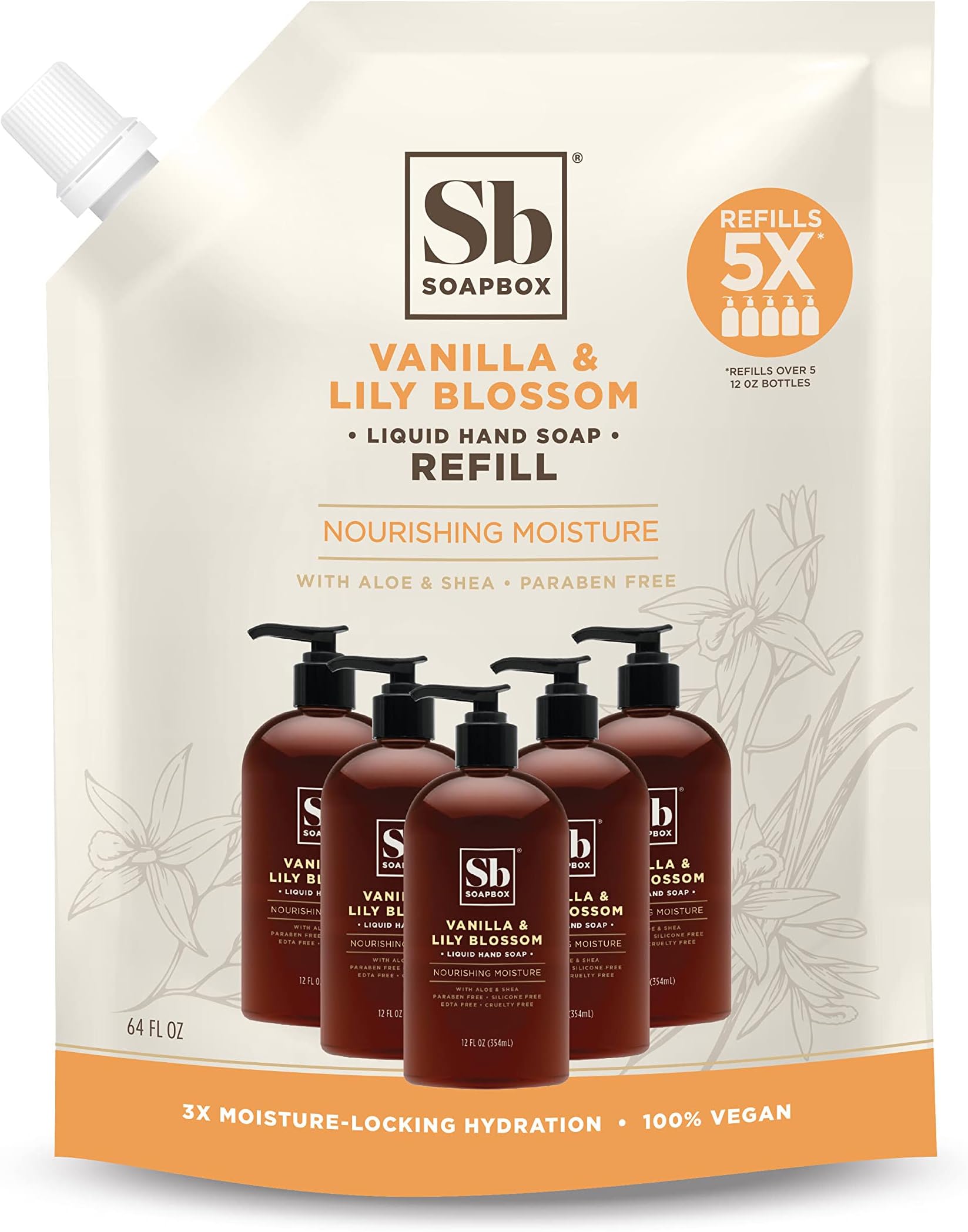 GreenFist Foaming Hand Soap Refills Vanilla Scent Jug Foam