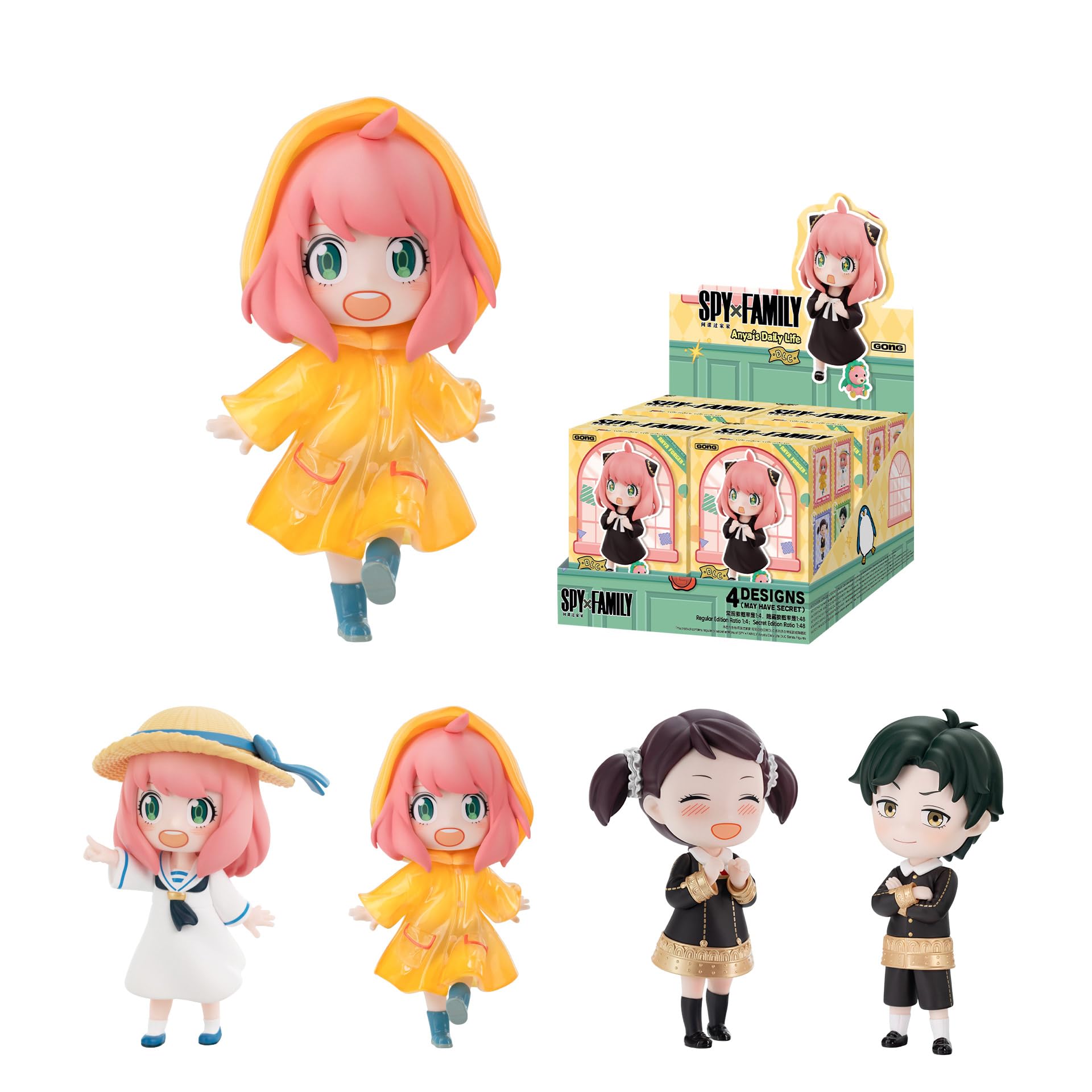 日本未販売popmart SPY×FAMILY Anya フィギュア 6種類 POP MART SPY x Family Anya's Daily Life DLC Series Figures, 4PCs