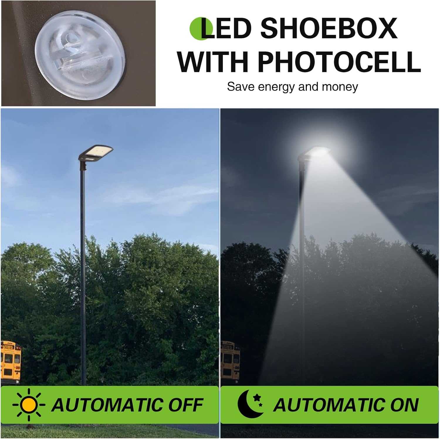 Hykolity 150W 200W Switchable LED Parking Lot Light, 150LM W 5000K LED Street Lighting with Photocell Sensor [400W-600W HPS Equiv.] 100-277V, Commercial Adjustable Slip Fitter Mount LED Shoebox Light