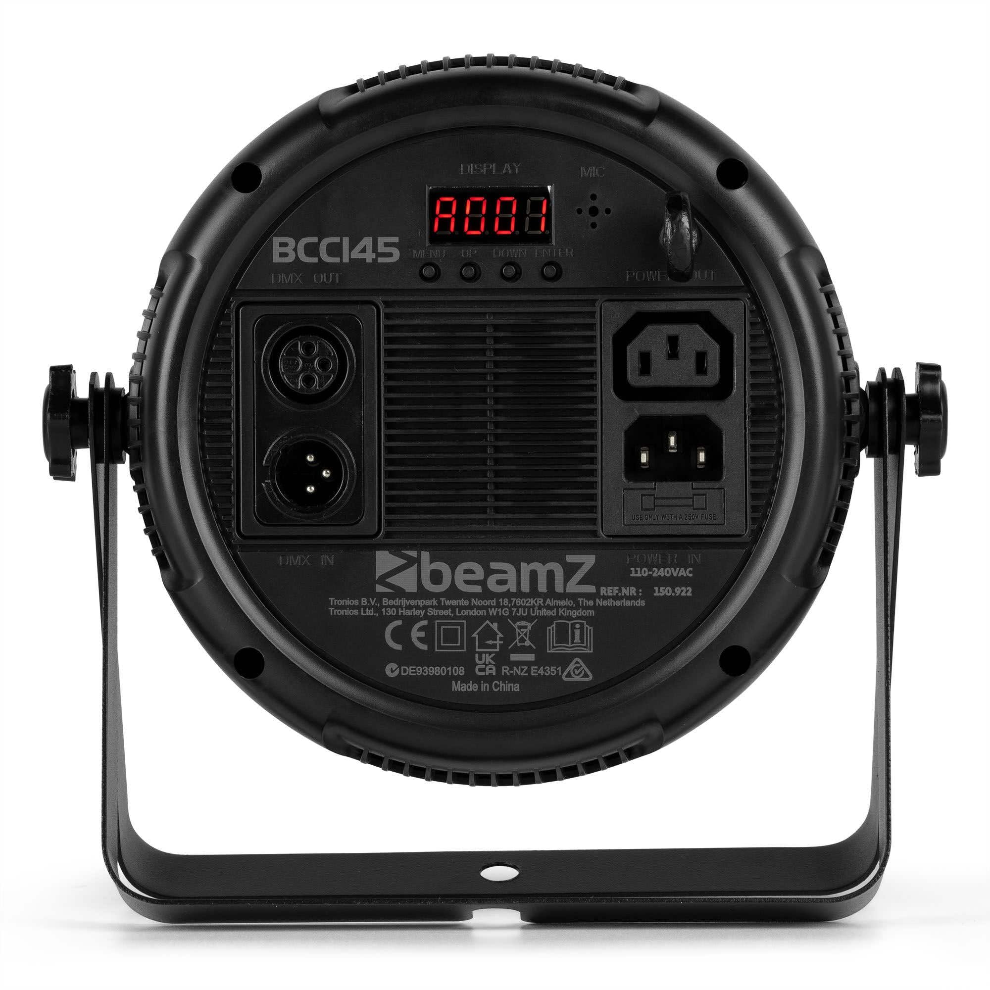BeamZ BCC145 - Foco PAR LED 14x4W RGBW con estrobo DMX y mando a distancia, iluminación profesional para eventos, DJ, fiestas, boleras, clubs, ferias, salas de escape y escenarios