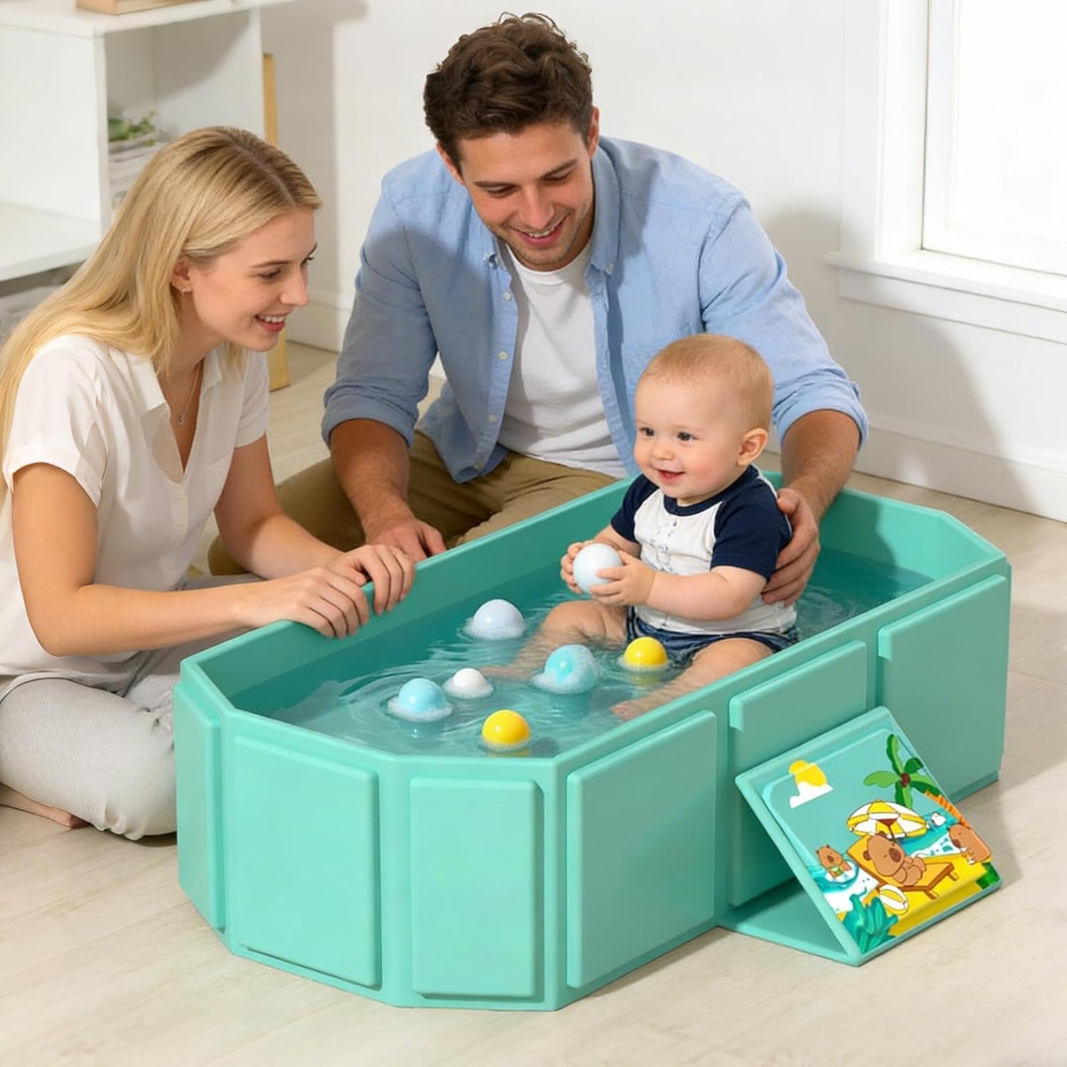 Kids Bathing Tub | Travel Shower Bathtub | Compact Kids Bathing Tub,for Home Apartment Camping RV Travel Vacation Family Bathroom Summer