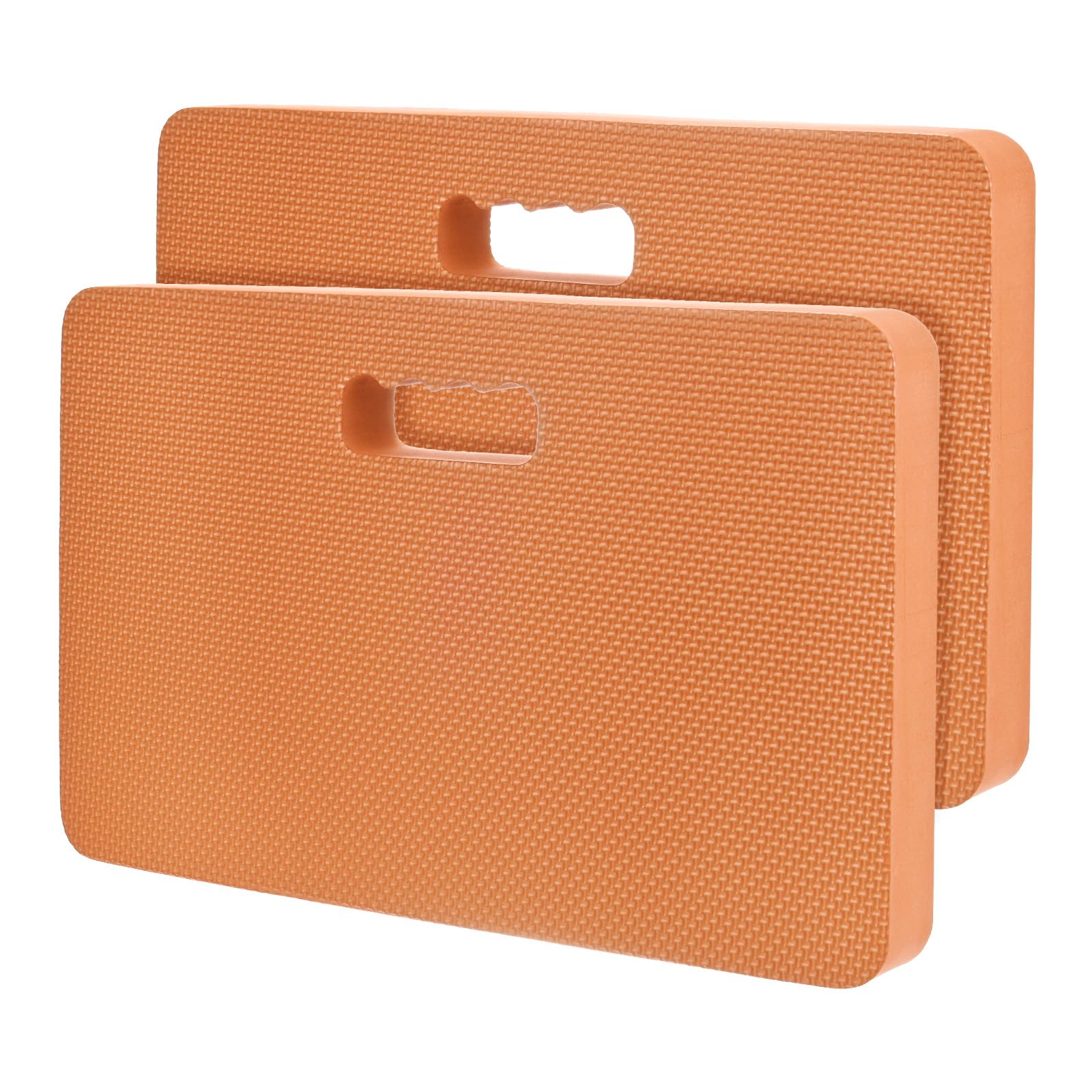 M METERXITY 2-Pack Garden Kneeling Pad, 17.7 x 11 x 1.6 Inch Supportive Soft Foam Cushioning for Knee Extra Thick Kneeler Mat for Gardening/Cleaning/Auto-Repair/Yoga/Exercise [Orange]