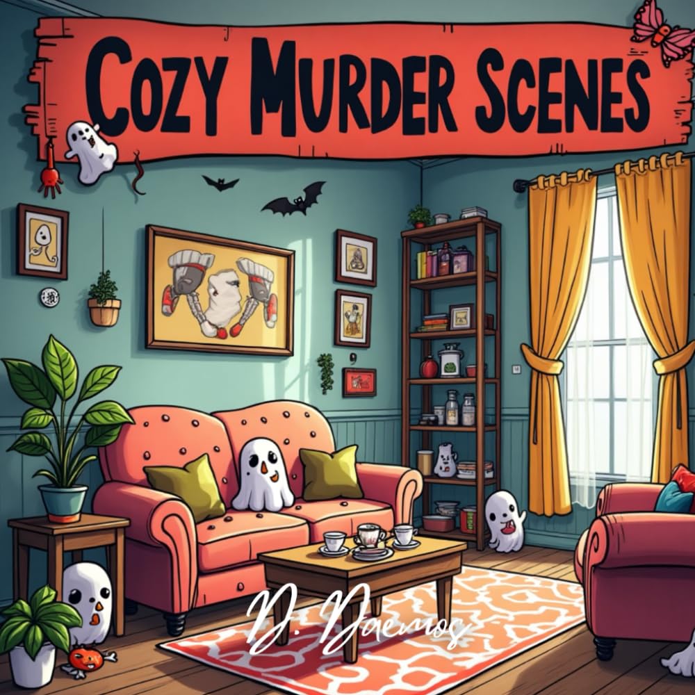 Cozy Murder Scenes: Kawaii Dark Humor Coloring Book