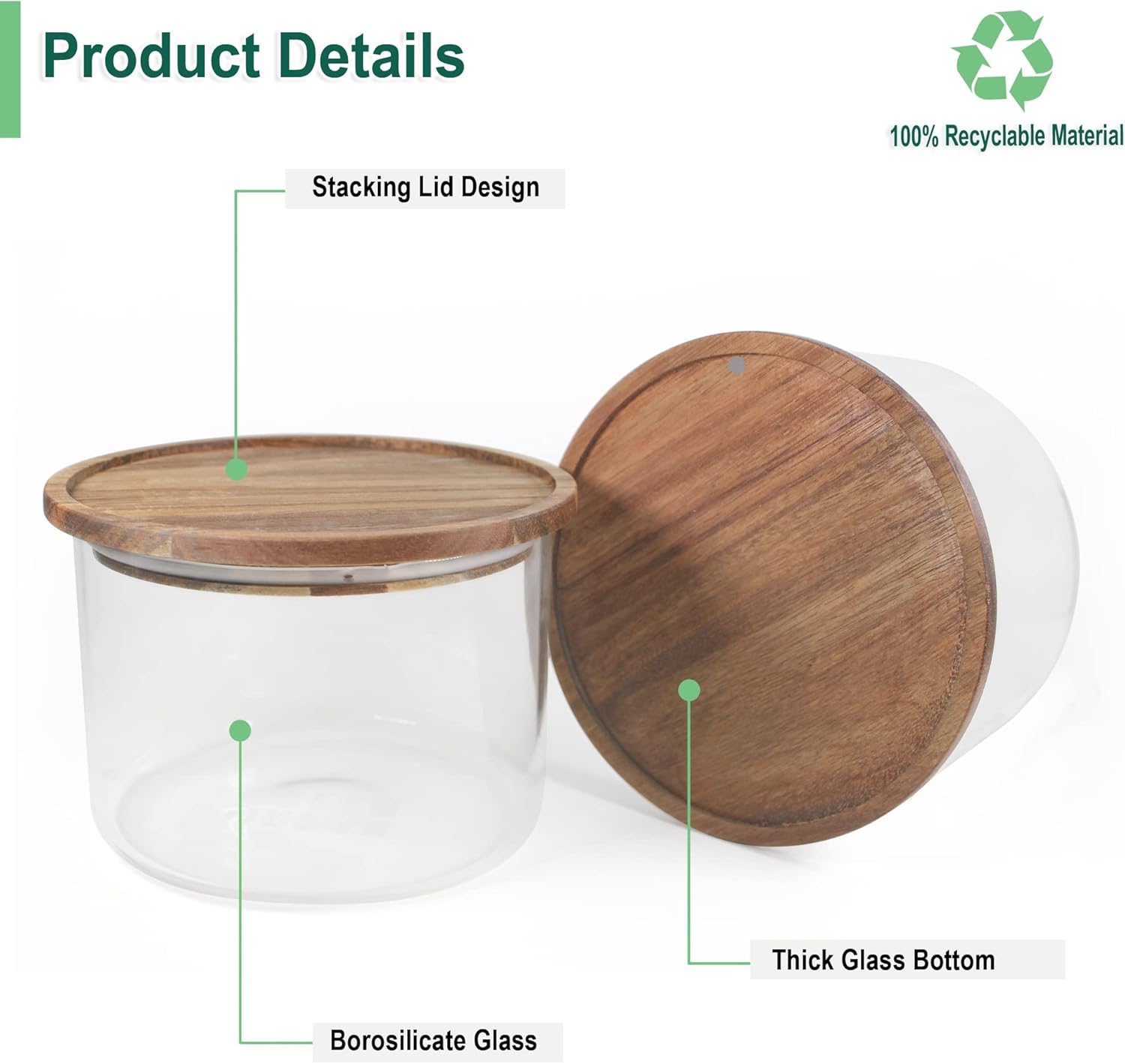 Buy Glass Jars with Airtight Lids, Glass Food Storage Containers with
