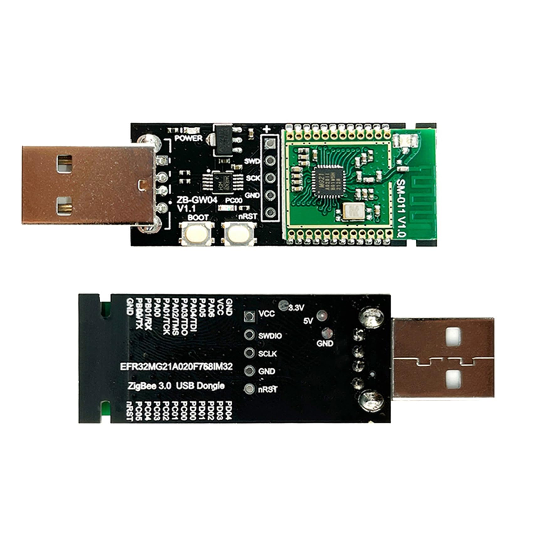 5X ZigBee 3.0 Silicon Labs EFR32MG21 Hub Open Source Universel Passerelle USB Dongle Chip Module ZHA NCP Home Assistant