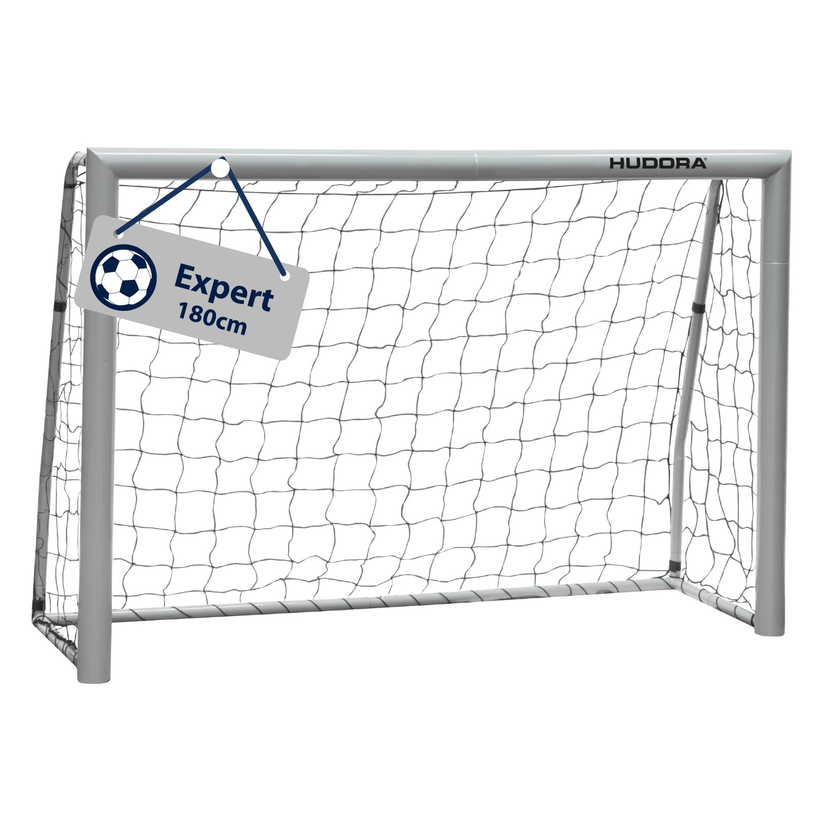 HUDORA Porta da calcio Expert 180 - porta da calcio grande per bambini e adulti - resistente alle intemperie e stabile con rete a maglie strette - Porta da esterno per tempo libero e training