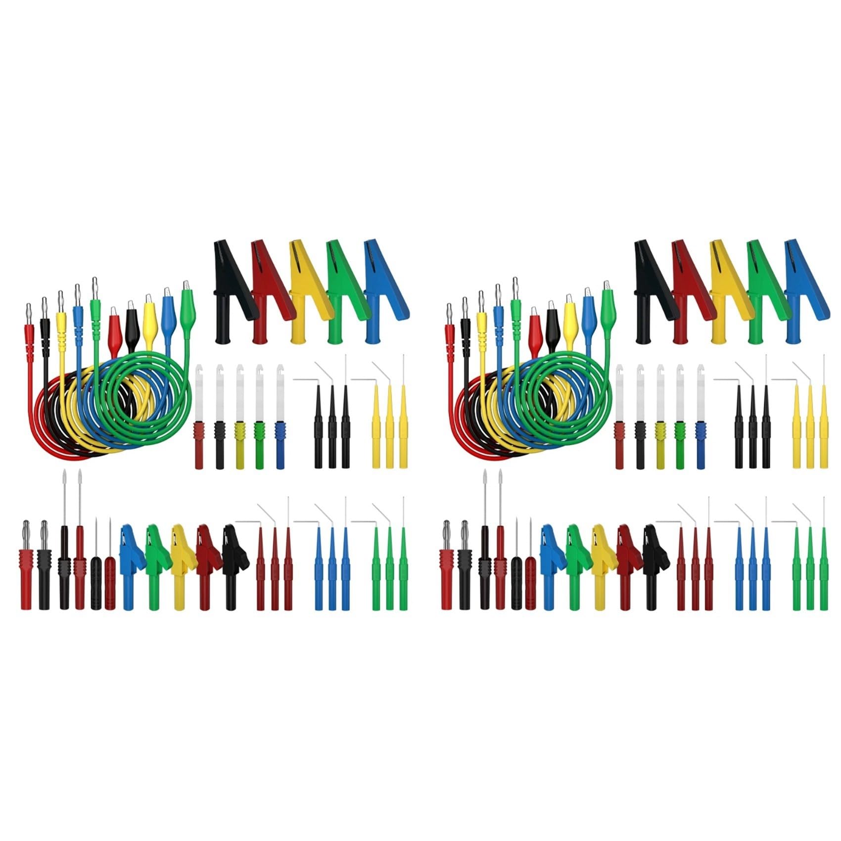 Jnchdghwa Photo Color 82Pcs Multimeter Test Lead Kit 4Mm Banana Plug To Alligator Clip Test Lead With Wire Piercing Probes Alligator Clip