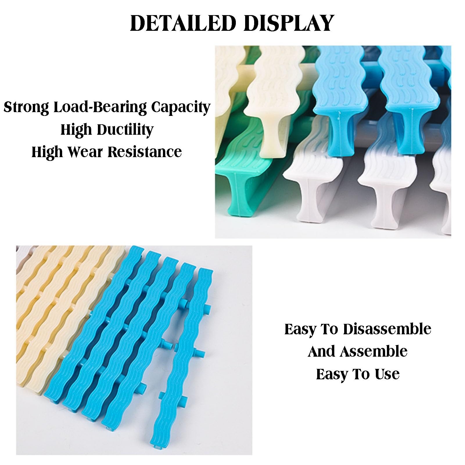 Griglie per Piscine, griglia di Troppo Pieno Personalizzabile, griglia per canaletta Stradale componibile, Sistema di drenaggio a 3 interfacce, Ideale per vialetti e recinzioni da Giardino,