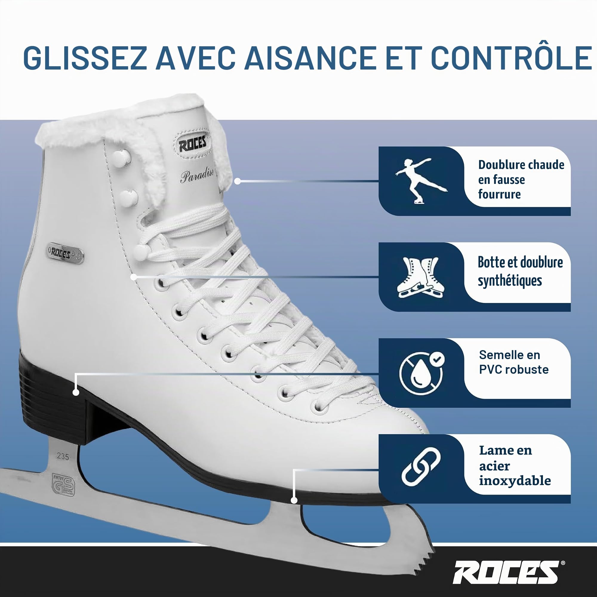 Roces Paradise Eco-Fur Patins à Glace