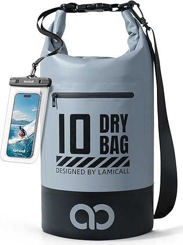 Lamicall Bolsa seca, bolsa impermeable - duradera y flotante 5L10L20L30L40L bolsa de secado con bolsa de teléfono a prueba de agua para viajes,