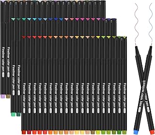 Fineliner Pens, 60-Colors Fine Point Color Pens Set 0.4mm Fine Tip Colored Pens Drawing Pen for Journaling, Writing Note, Comics, Coloring Books