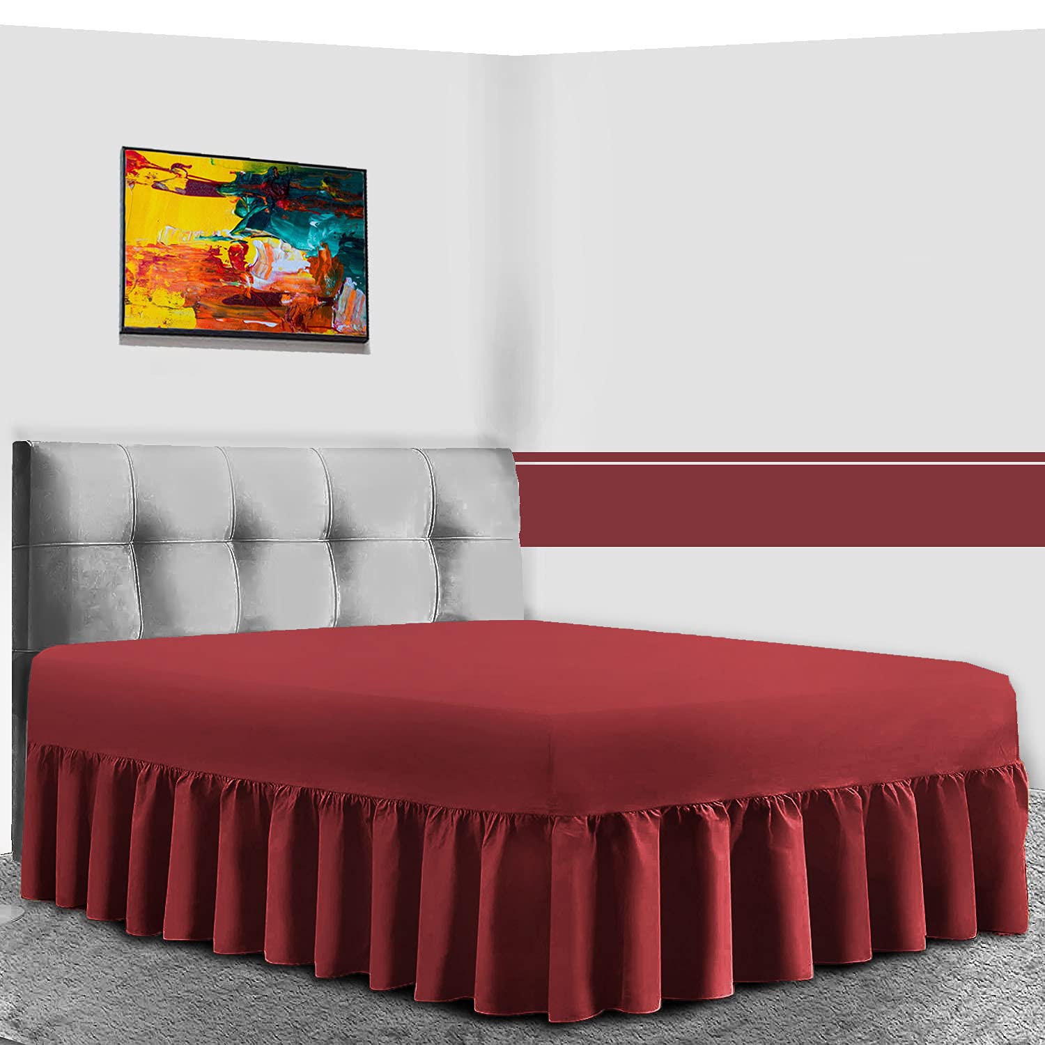 GC GAVENO CAVAILIA Volant-Bettlaken – Bügelfrei, Aus Polyester-Baumwolle, Für Einzelbett