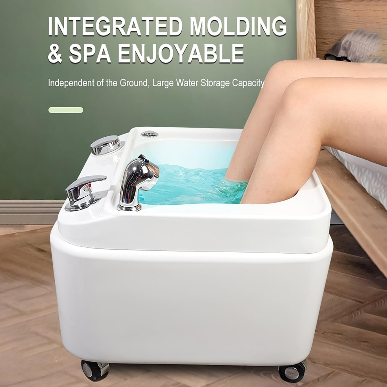 Foot Massager Spa Basin Sturdy Durable Acrylic Foot Bath Hot and Cold Adjustment Massage Footbath Large Foot MassagerSpecial for Hotel Foot Bath Club Foot Chair Spa Massage