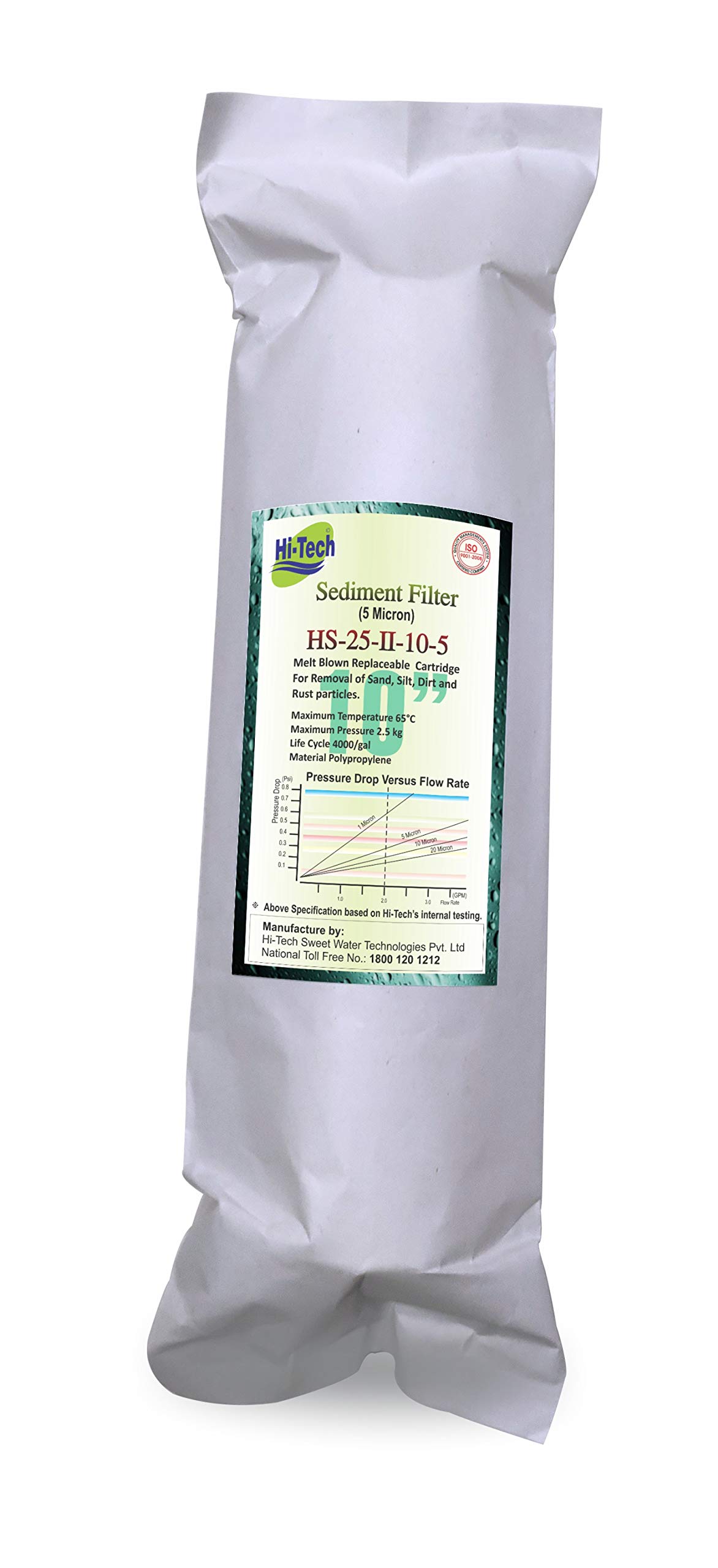 Hi-Tech 5 Micron Spun Filter for RO Water Purifier