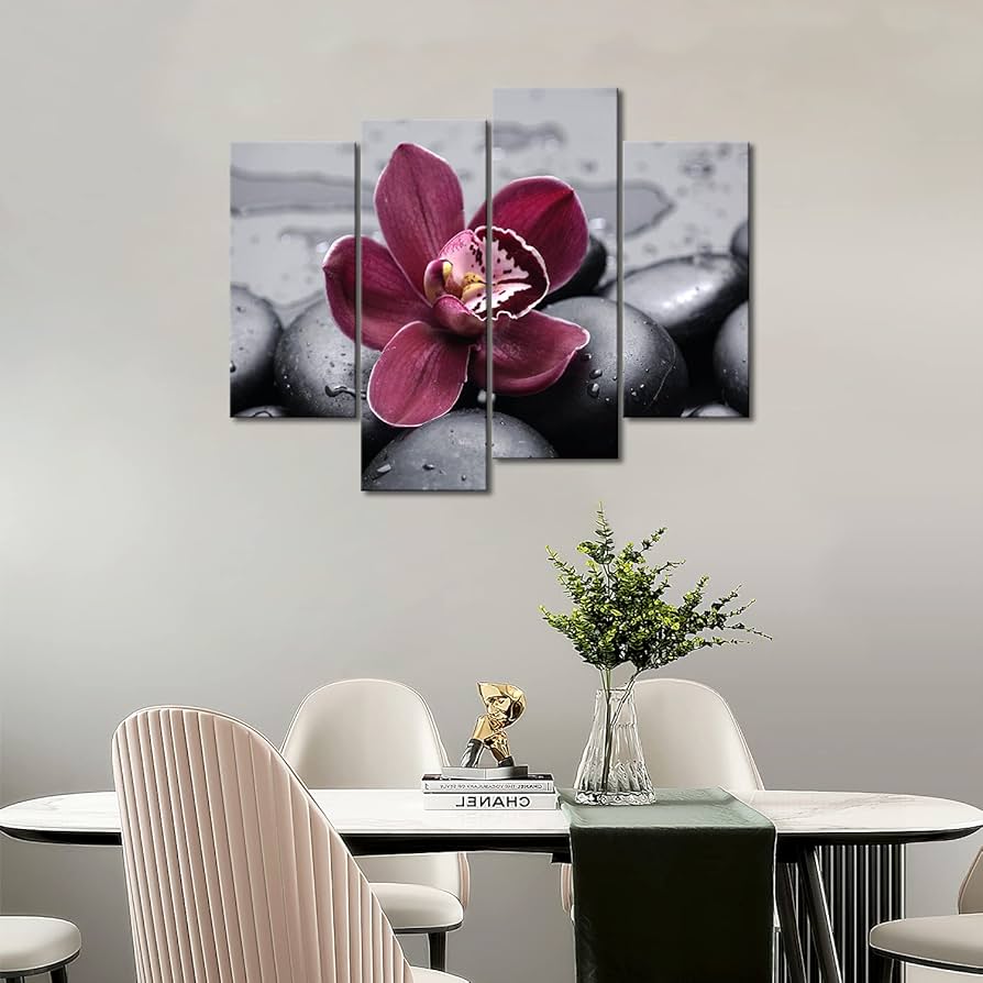 Amazon.com: First Wall Art Dark Red Orchid On Cobblestones