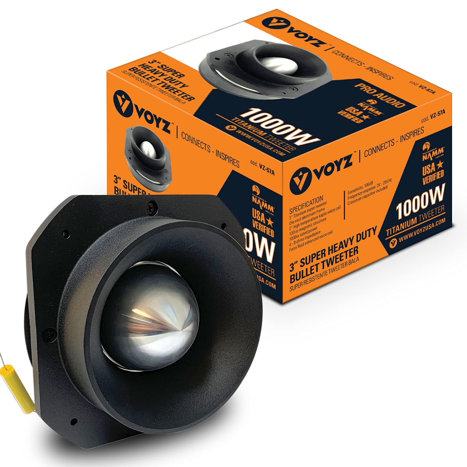 VOYZ 1000 Watt Super Tweeter 1.5KHz 25KHz 6” Piezo Horn Heavy Duty