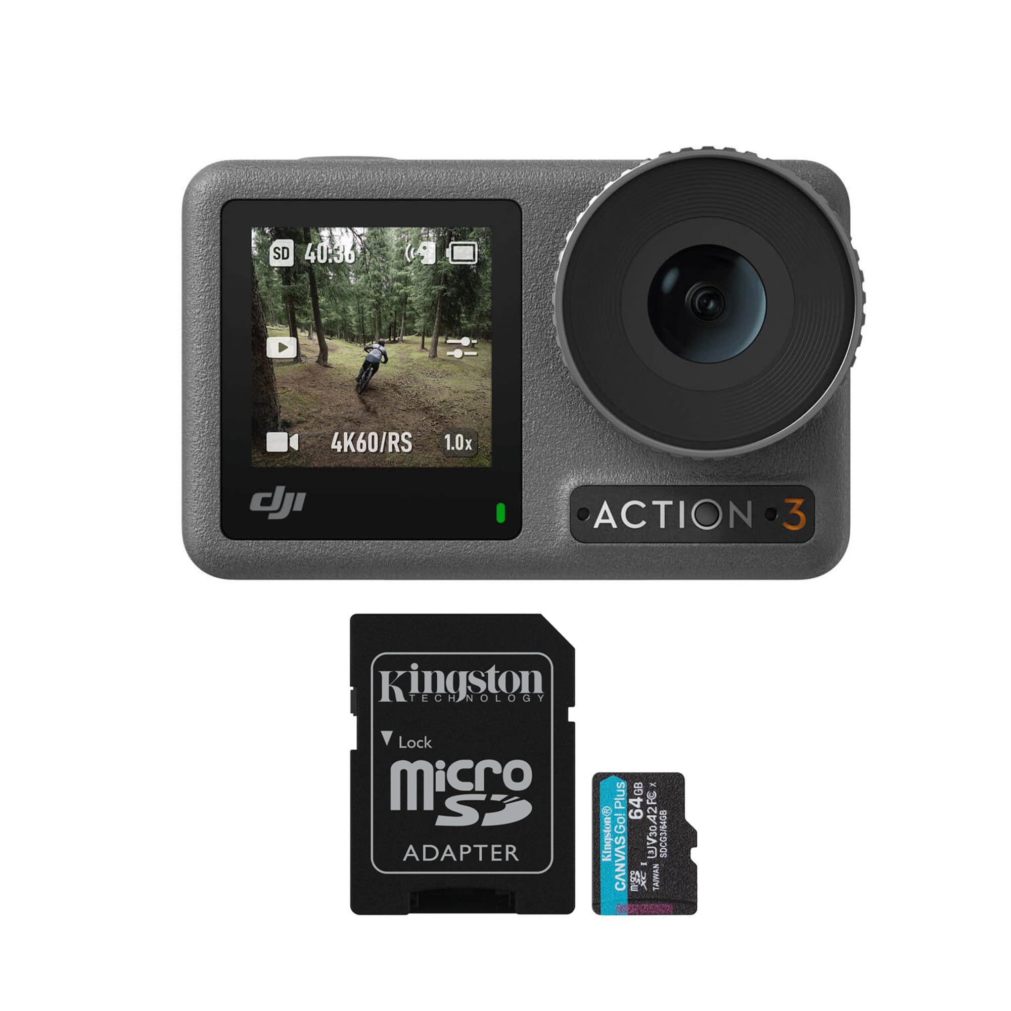 Amazon | DJI Osmo Action 3 標準コンボ 64GB MicroSDカード付き - 4K 