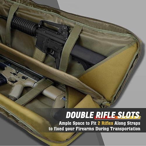 Miniatura 2 de Double Long Soft Rifle Case, American Classic Outdoor Tactical Carbine Rifle Bag & Multi-Function Long Gun Case, Perfect for