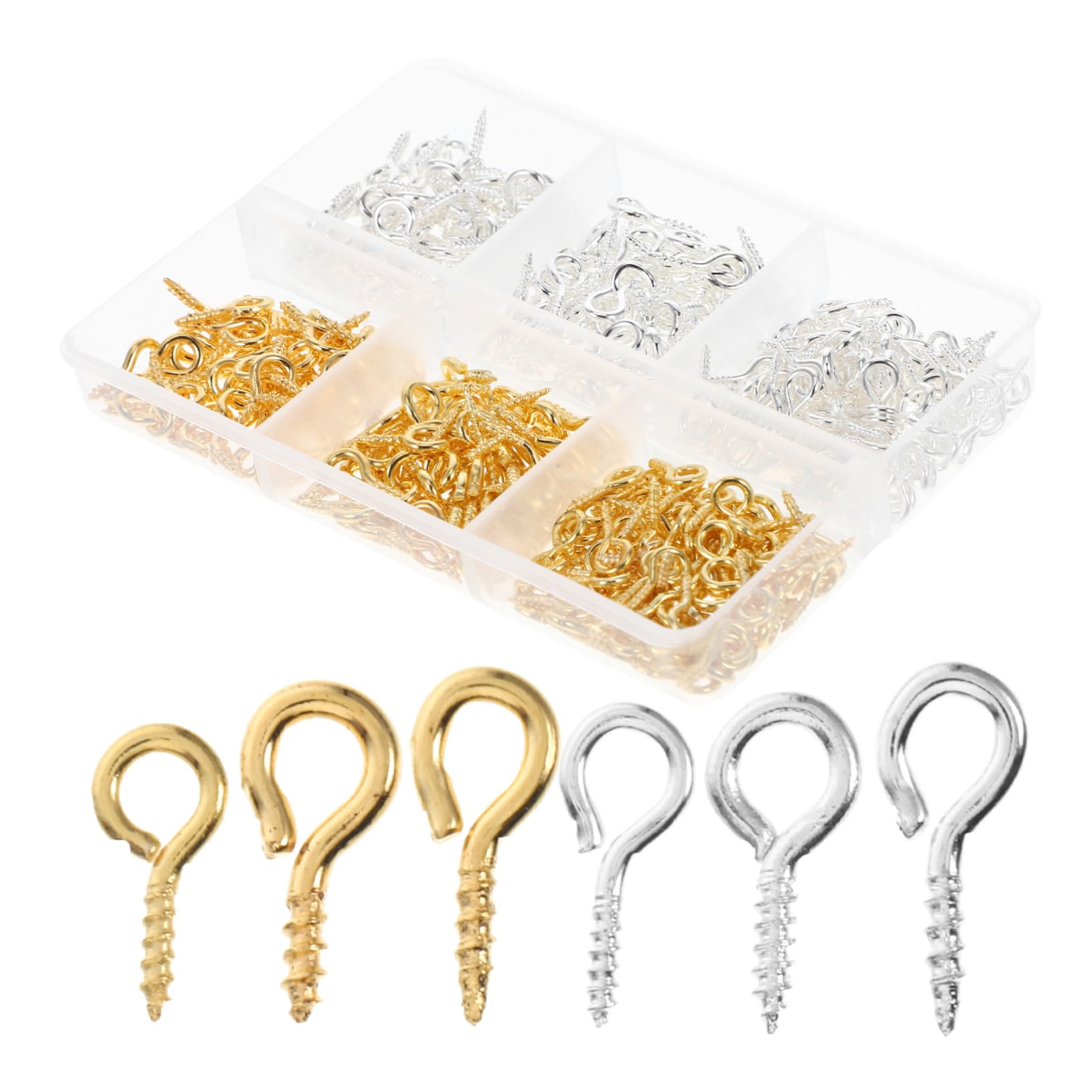 STOBAZA 1 Set DIY Jewelry Screw Eye of Threaded Eye for Crafting Unique Accessories Versatile Connectors for Earrings Art Projects and Handmade Creations and Options