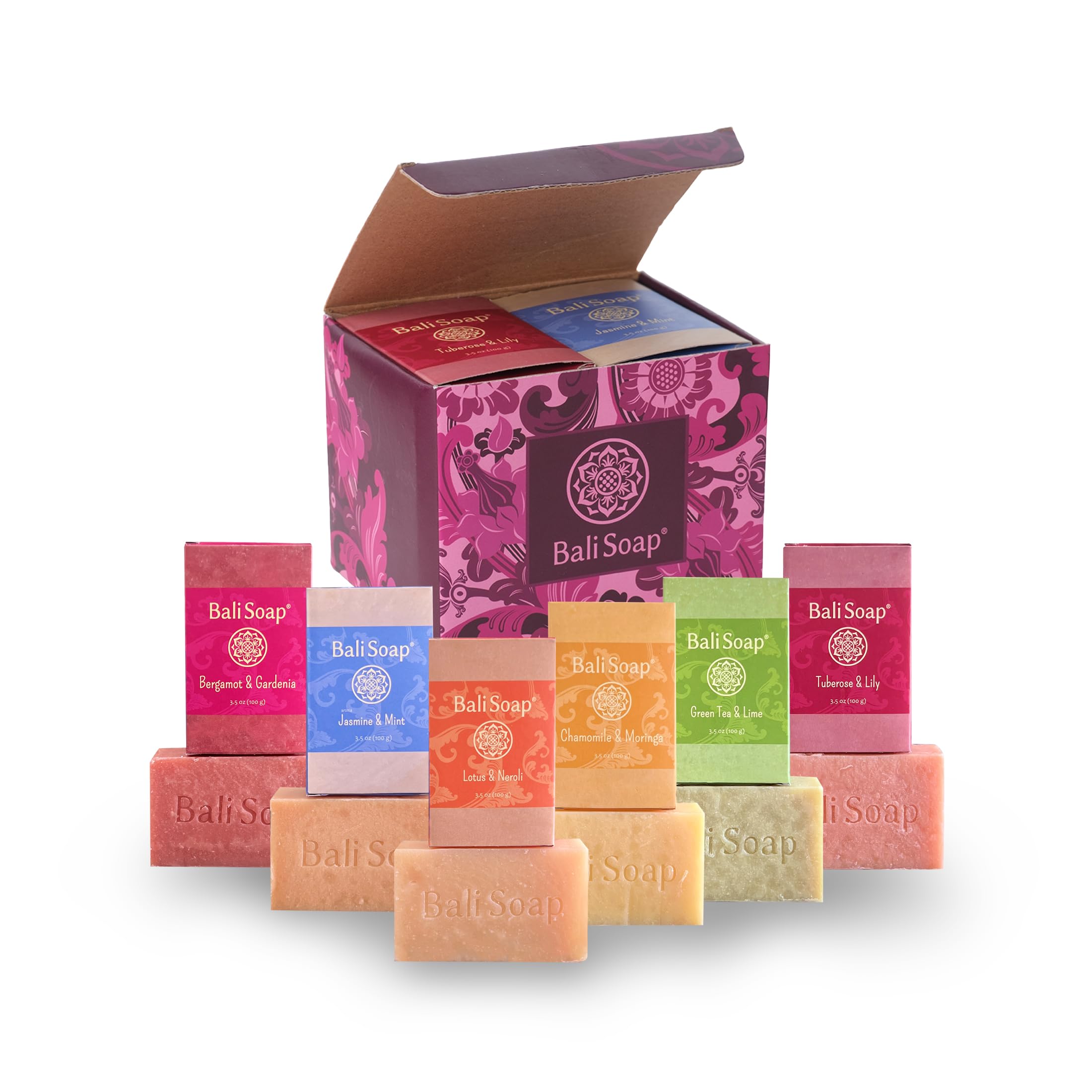Bali Soap - Collezione Donna - Sapone Naturale da Donna - Sapone da Donna per Viso e Corpo - Confezione da 6 saponi