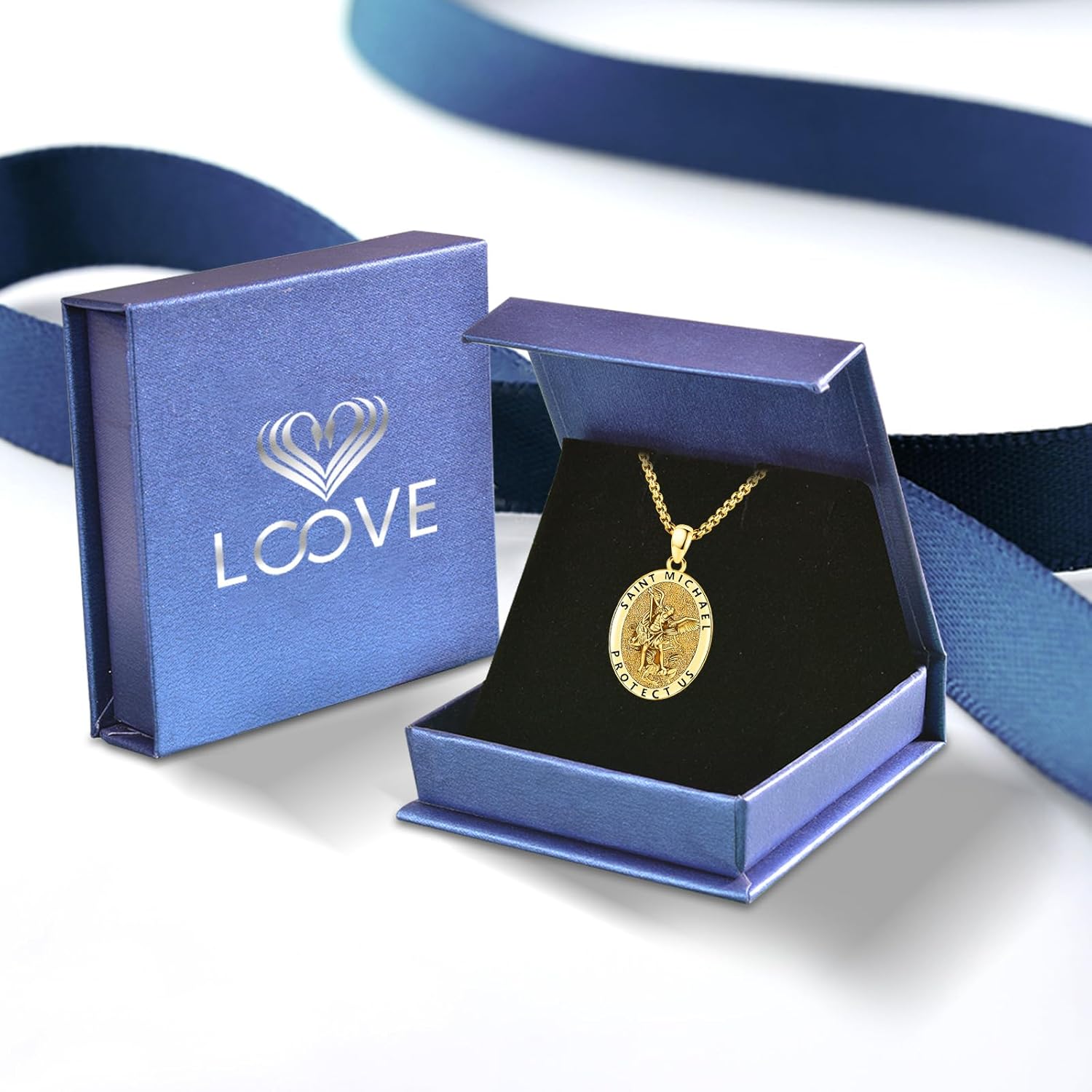 Saint Necklace S925 Sterling Silver Patron St Amulet Medal Protection Pendant Jewelry for Men Women - Image 9