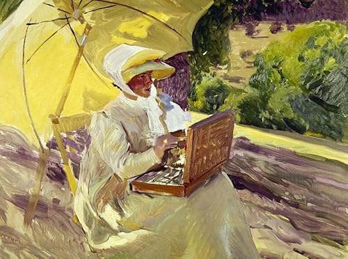 Joaquin Sorolla Painter 1907 - Cuadro de pintura de Nmaria Sorolla en el Prado Madrid España óleo sobre lienzo (24 x 36)