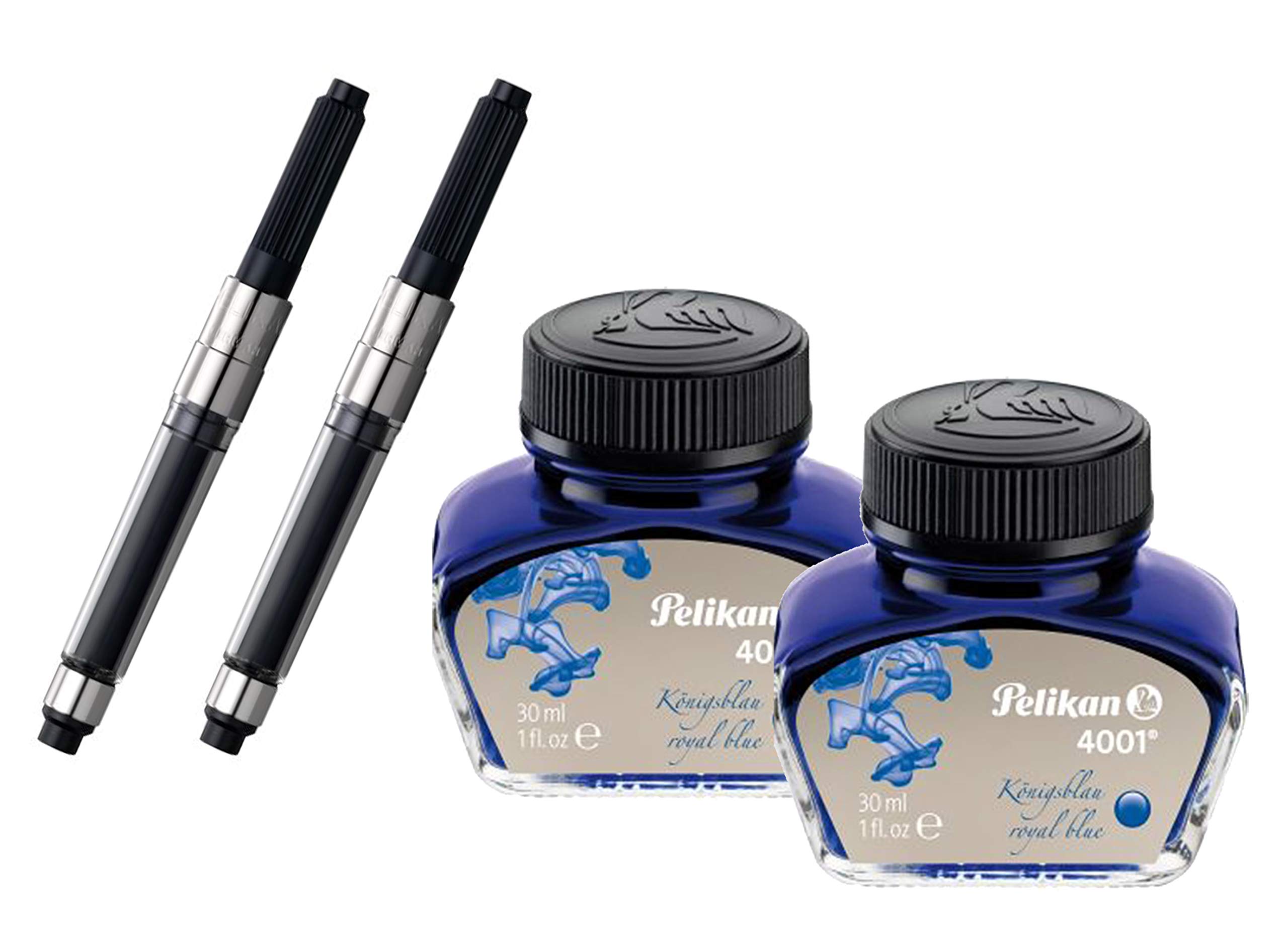 Pelikan Tinte 4001 – 30 Ml Im Glas (2 Converter Inklusive, Farbe: Königsblau)