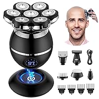 ETENTOUS Rasoio Testa Calva Uomo -7D Rasoio Elettrico Barba - 6 in 1 Rasoio Capelli