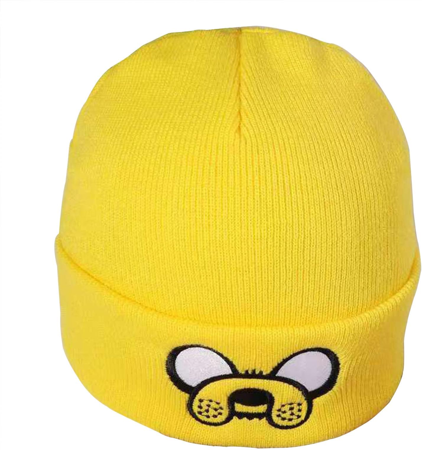 Beanie for Men Women, Unisex Cuffed Yellow Beanies Embroidered Winter Beanies Hats Cartoon Designed Warm Skull Knit Hat Christmas Costume Beanie