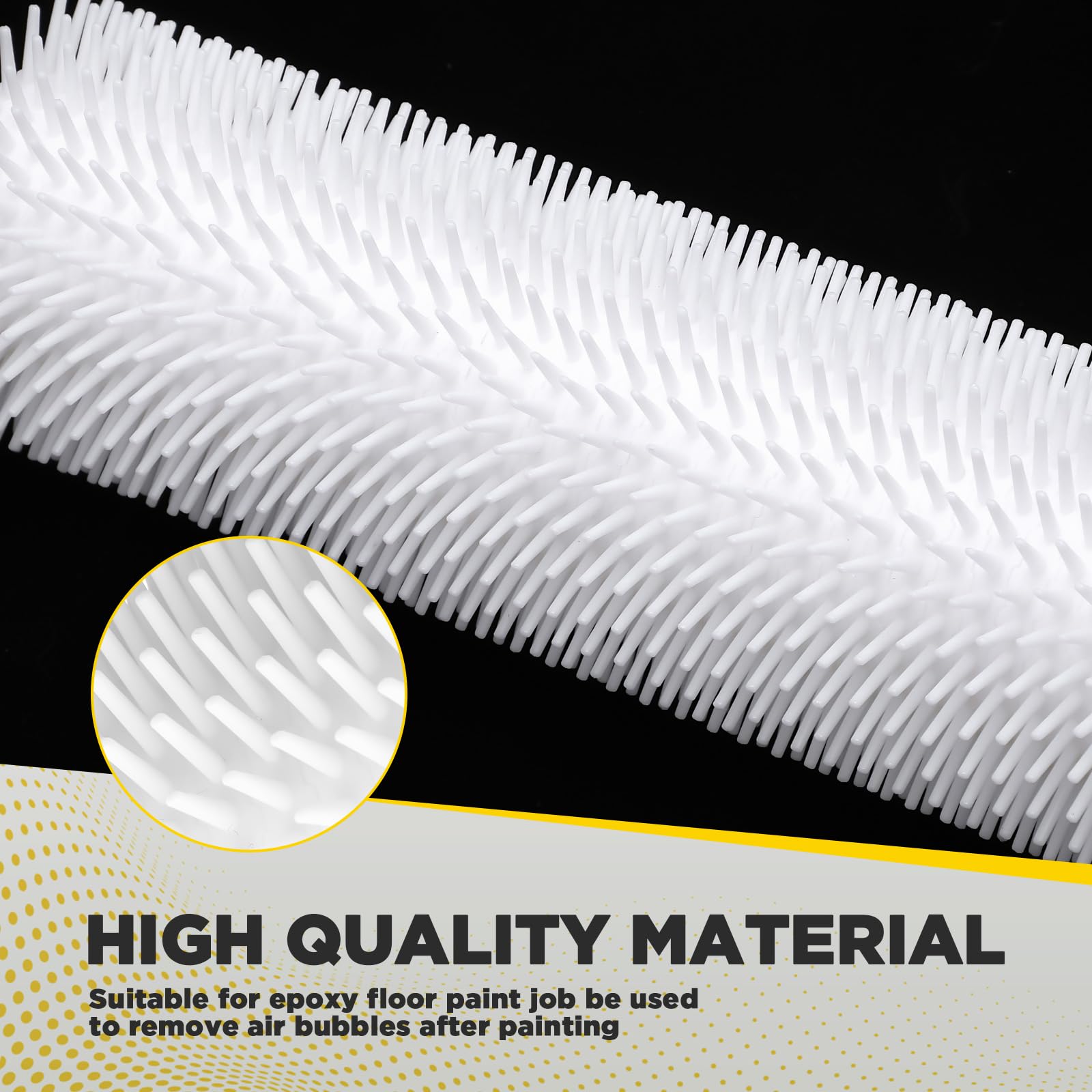 QWORK 9-Inch Spiked Roller For Latex Floor Self-Leveling Screed – 2-Pack, 4″ Diameter With 30mm Teeth