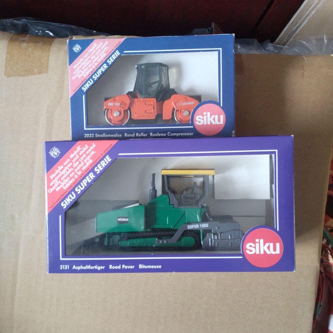 Siku SUPER SERIE 道路ローラーとアスファルトフィニッシャーセット Siku SUPER SERIE 道路ローラーとアスファルトフィニッシャーセット