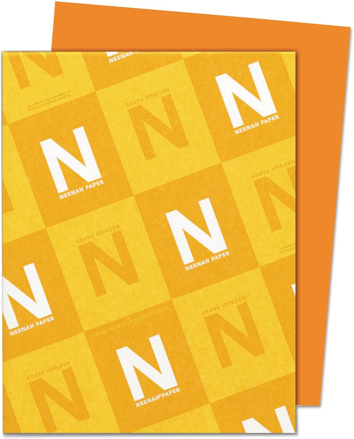 Neenah Paper 22761 Color Cardstock, 65lb, 8 1/2 x 11, Orbit Orange, 250 Sheets