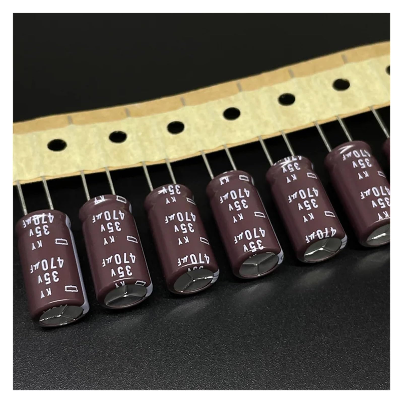 ICXLPMC 100pcs 470uF 35V 10x20mm Low impedance Long Life 35V470uF Aluminum Electrolytic Capacitor