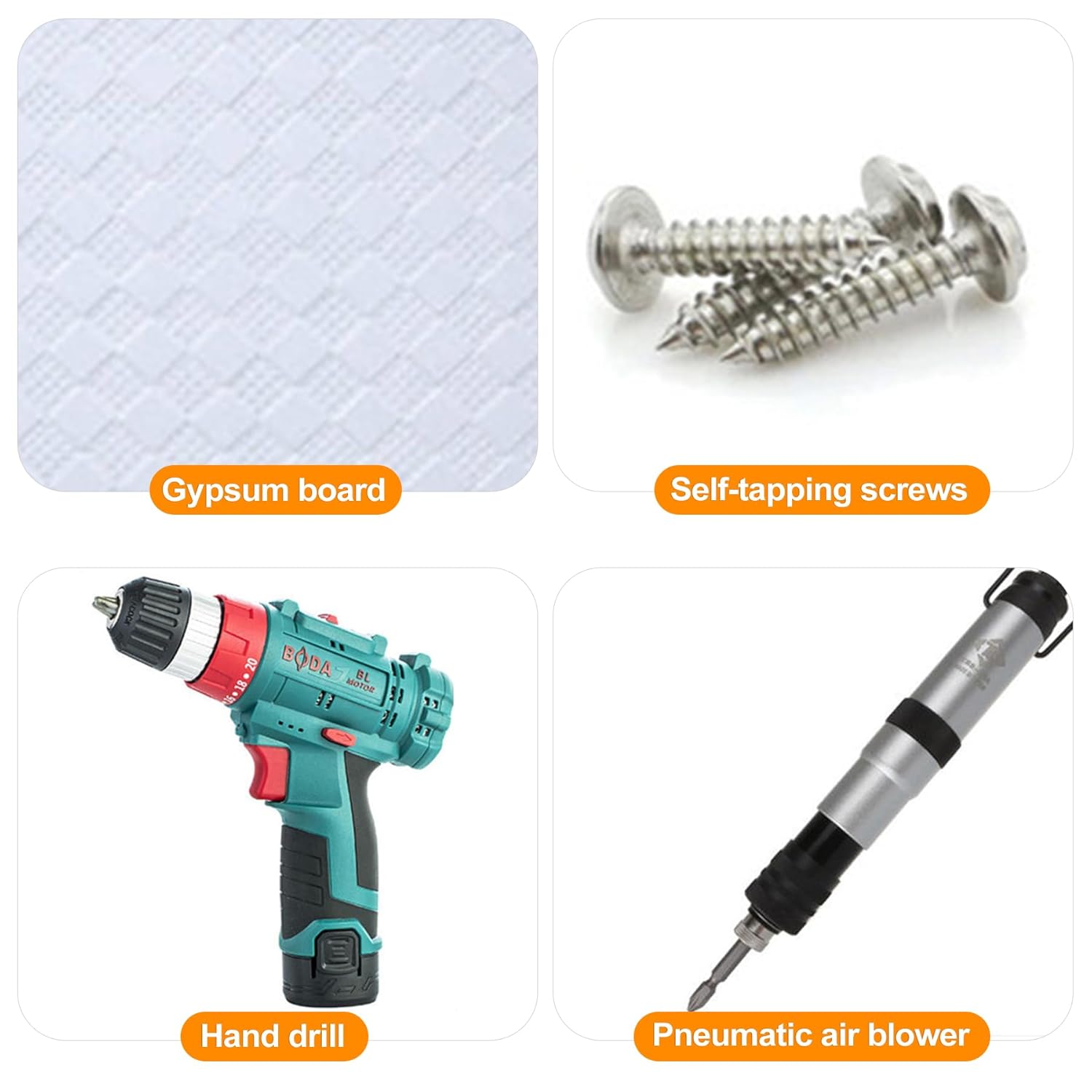 CoguZed 5pcs 50mm PH2 Magnetic Positioning Drywall Screw Setter, Drill & Impact Driver Attachment, Hex Shank Dimple Bit