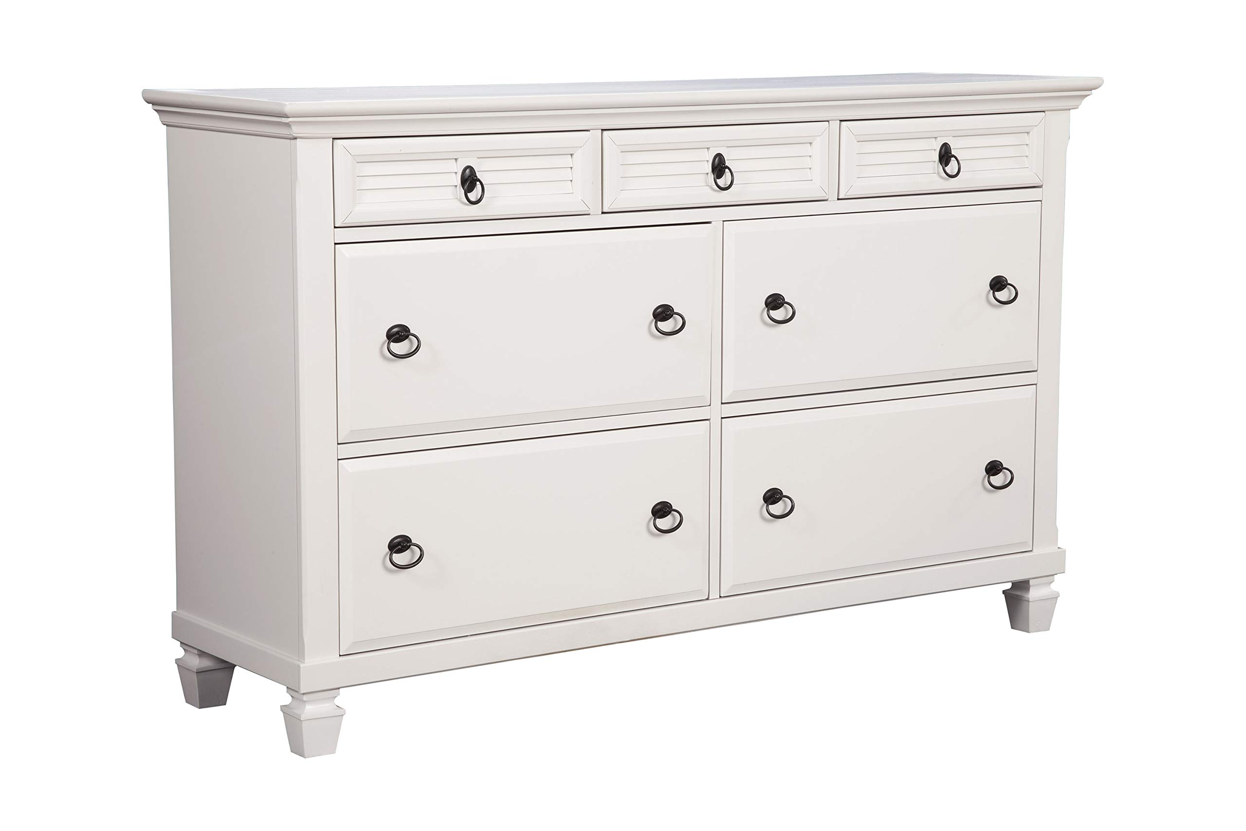 Amazon.com: Winchester 7-Drawer Pine Dresser, White : Home & Kitchen