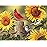 Bits and Pieces - Sunflower and Songbirds Jigsaw Puzzle by William Vanderdasson - 50, 100, 200 (15x19), 300, 500 (18x24), 1000 Piece (20x27) - Colorful Garden Birds for Adults (300 Piece Puzzle)