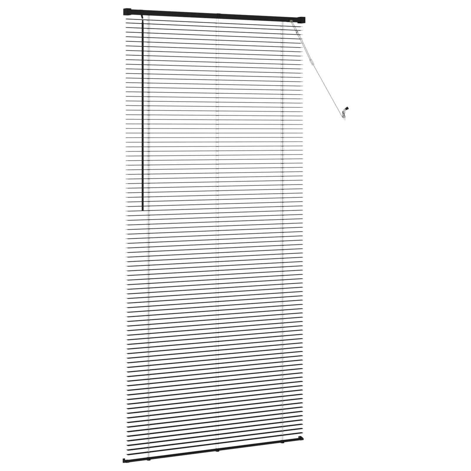 Gecheer Tapparella Veneziana, Regolabile Luci PVC Nero 213 x 70 cm, Design Moderno per Ufficio, Casa, Finestre Interne, Controllo Privacy, Facile Pulizia, Montaggio Sicuro