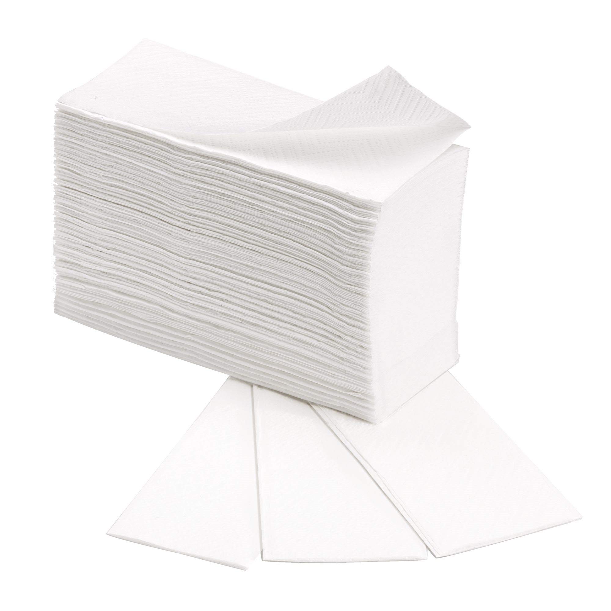 GLOBAL HYGIENE Essuie Mains Enchevêtrés Papier Pliage en W - 3125 Feuilles - 30 x 21 cm - 25 Recharges de 125 Formats