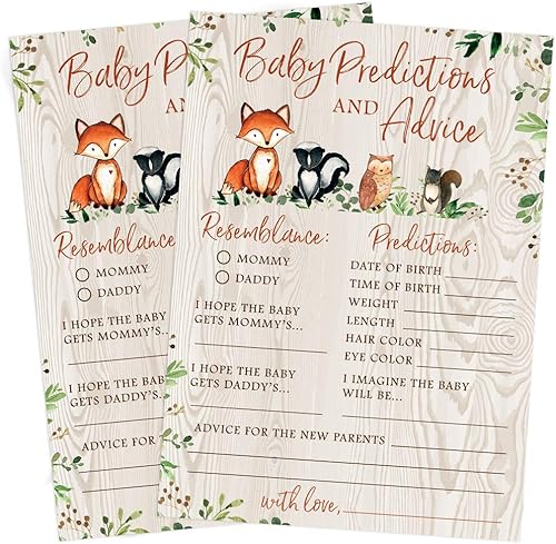 Miniatura 7 de Printed Party Woodland Baby Shower Juego Juego - 5 divertidos juegos y actividades para niño o niña, tema de animales del bosque del bosque, 50